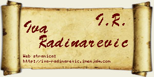 Iva Radinarević vizit kartica